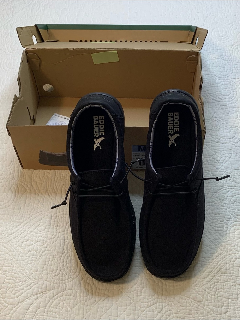 Eddie Bauer Black Slip-Canvas Loafers